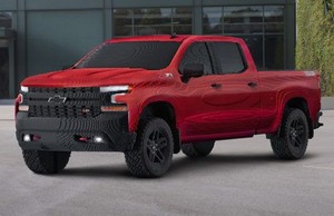 2019 Chevrolet Silverado Trail Boss built with Lego bricks