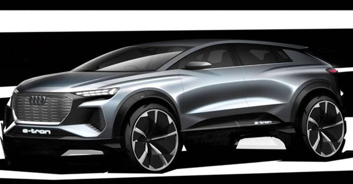 Audi gives us a sneak peek of the Q4 e-tron concept debuting in Geneva