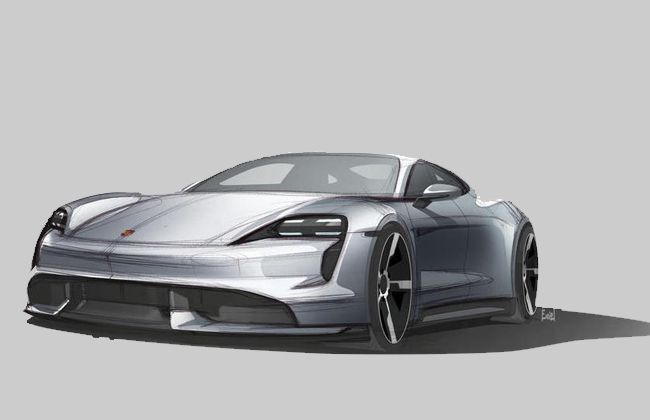 Porsche Taycan sketches out, to debut in September