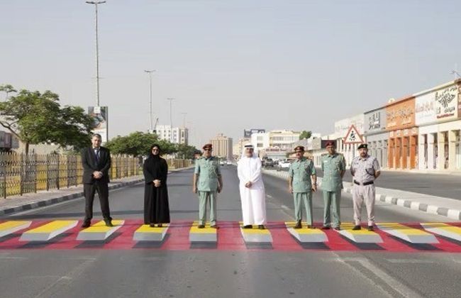 New 3D zebra crossing creates an optical illusion in Dubai