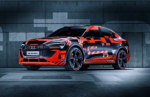 Audi teases e-tron Sportback with a headlamp image