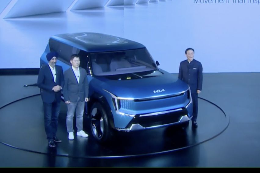 Kia EV9 showcased at Auto Expo 2023