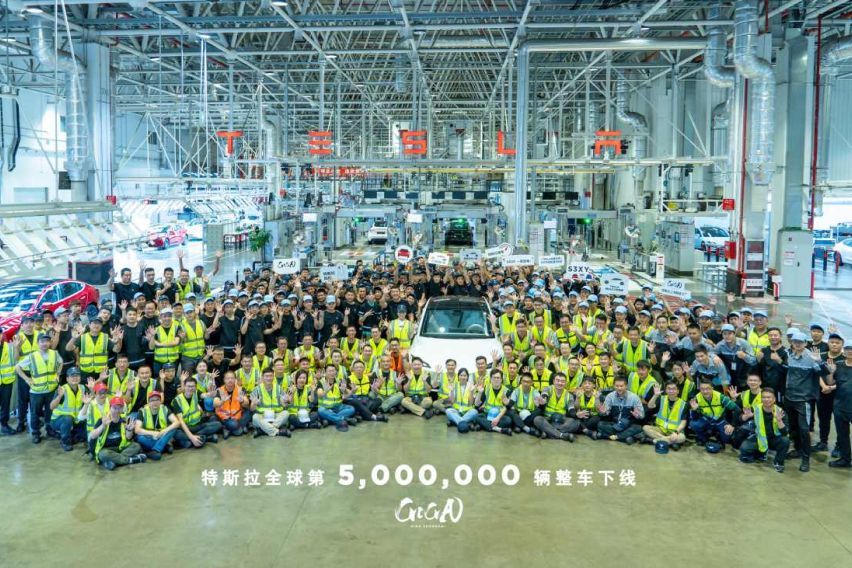 Tesla hits 5 million EVs milestone with Shanghai Model 3 production
