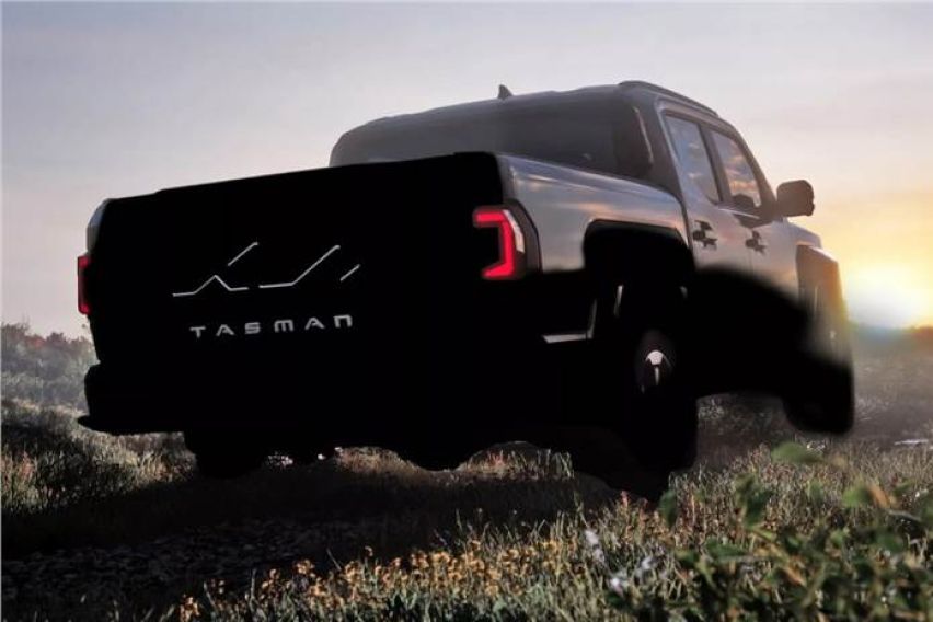 Kia Tasman Pickup rear teased