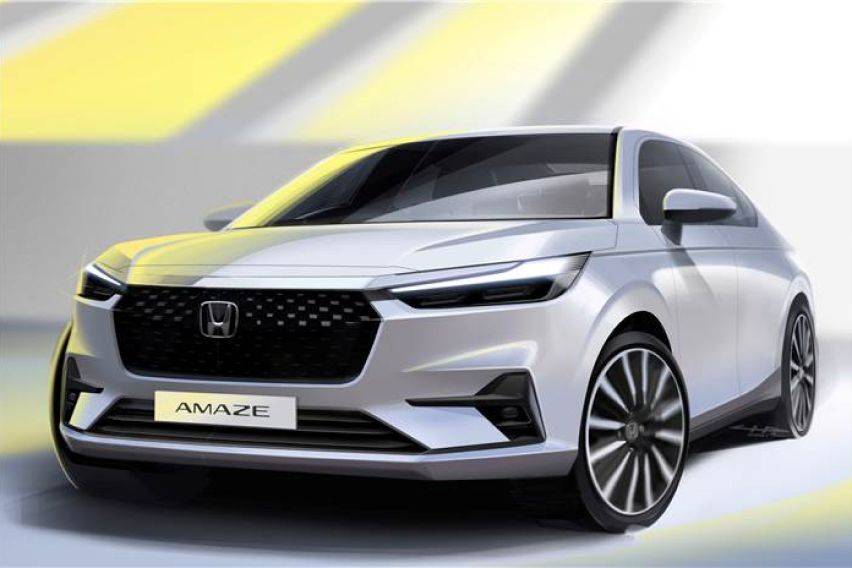 New Honda Amaze teaser sketches released ahead of debut