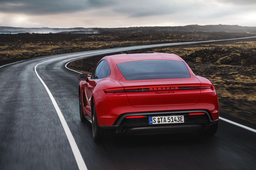 New Porsche Taycan GTS rear