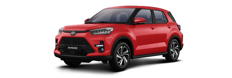 Toyota Raize in red colour
