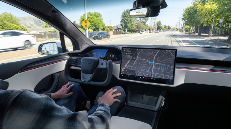 Telsa Model X driver view