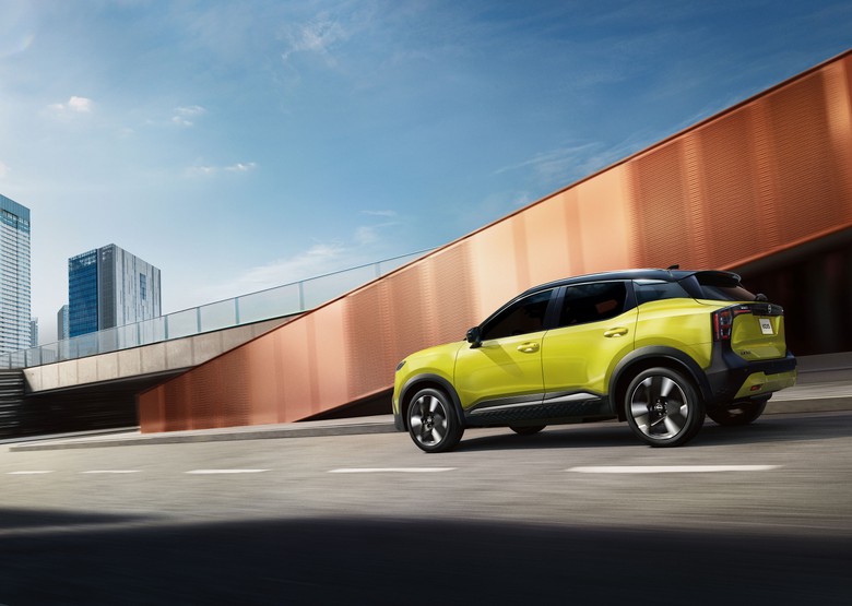 Nissan Kicks Side View on Road