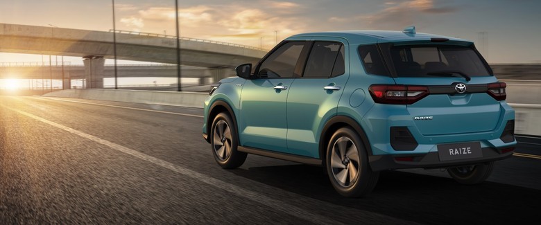 Toyota Raize Rear view on road