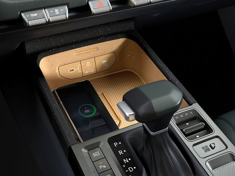 Kia Tasman Wireless charging tray