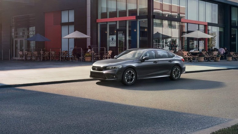 Honda Civic Side view on road