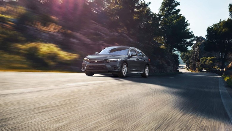 Honda Civic Front view on highway