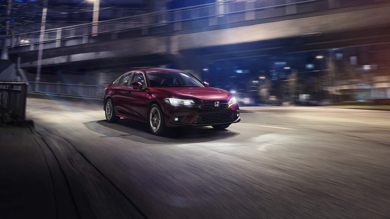 Honda Civic Front View at Night