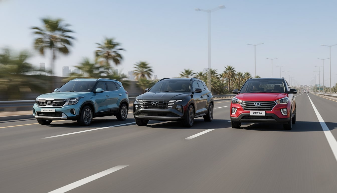 Hyundai Tucson vs Kia Seltos vs Creta