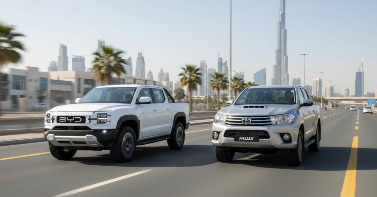 BYD Shark 6 vs Toyota Hilux in UAE