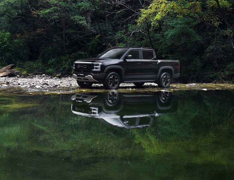 BYD Shark 6 Side View near Lake