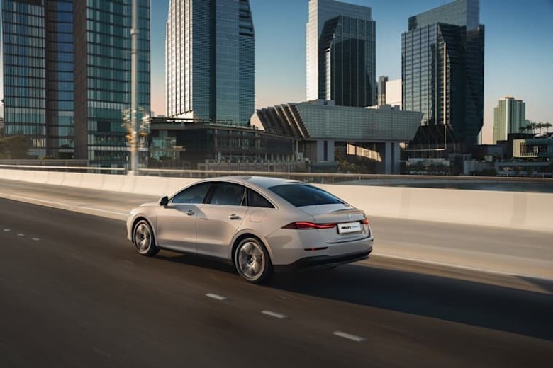 MG 8 PHEV Rear Side View