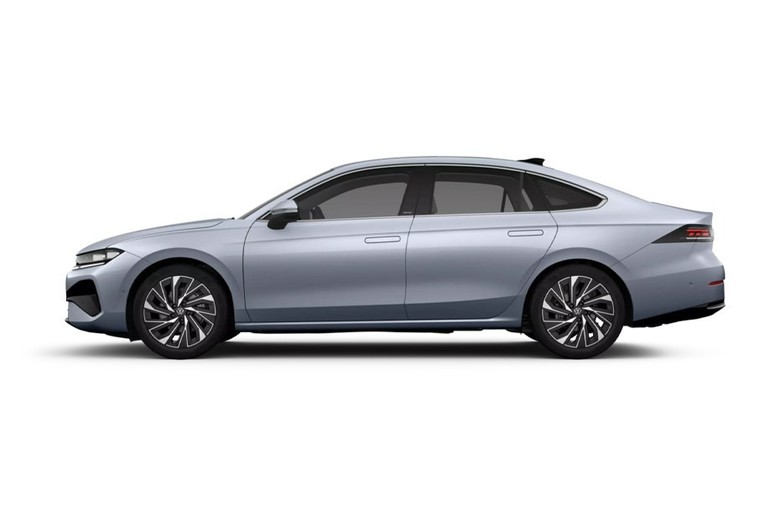 Volkswagen Jetta side view in grey color