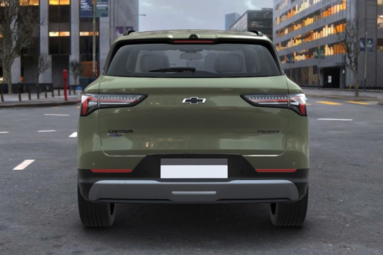 Chevrolet Captiva PHEV rear view in green color