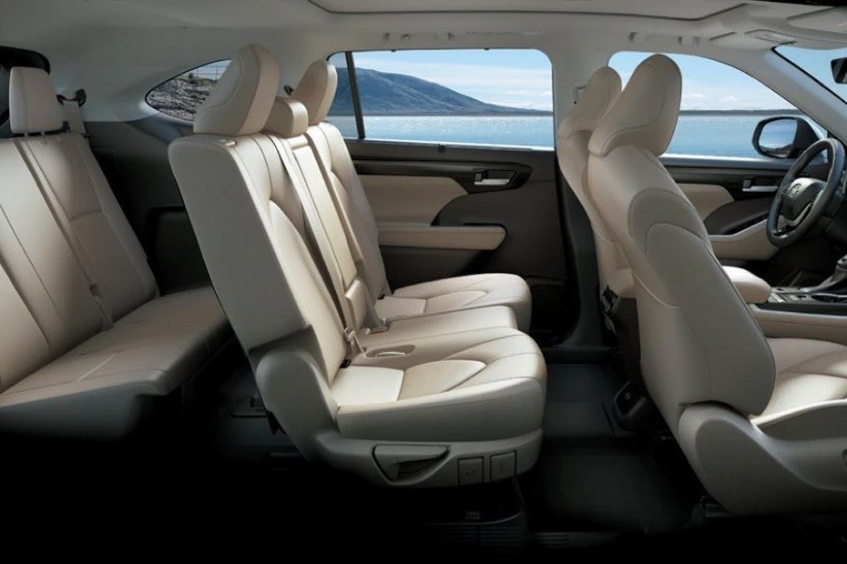 Toyota Highlander spacious interior with leather seats