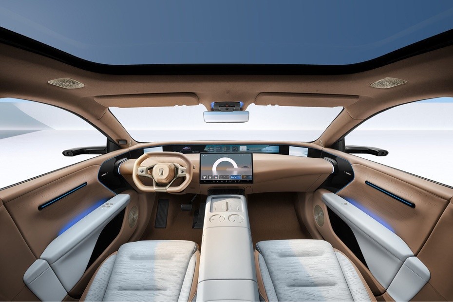 AVATR 07 interior with panoramic roof and touchscreen