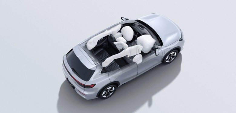 Geely EX5 top view in white color