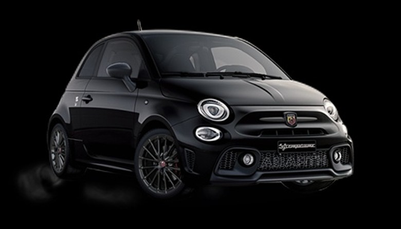Abarth 695 side view in black color