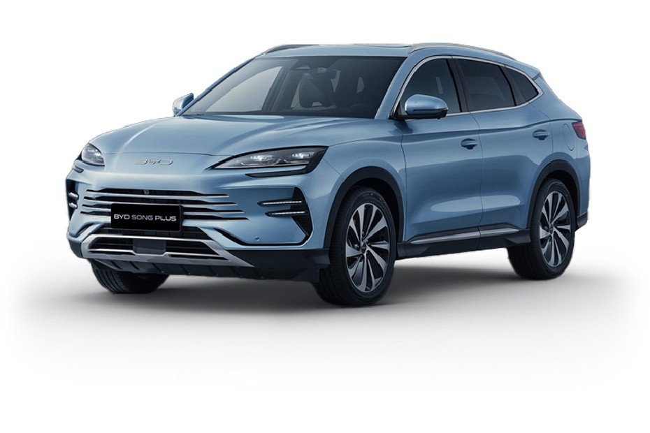 BYD Song Plus blue SUV front side view