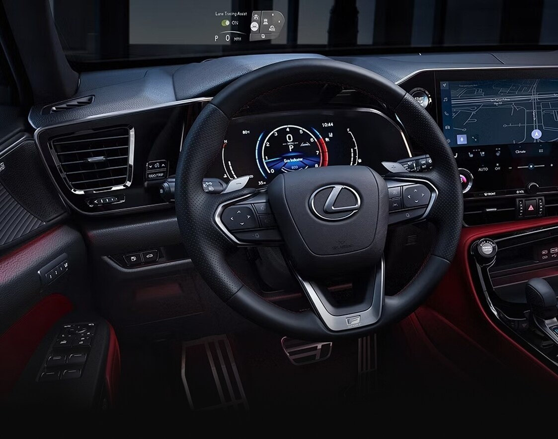 Lexus IS side view sporty luxury sedan design