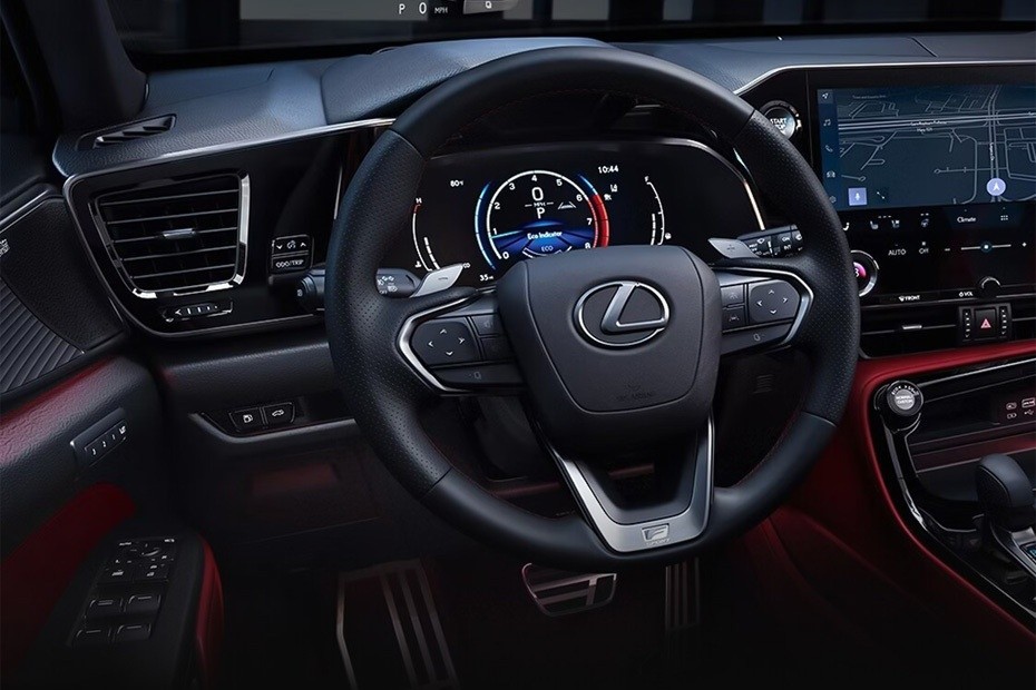 Lexus IS modern cockpit with smart display