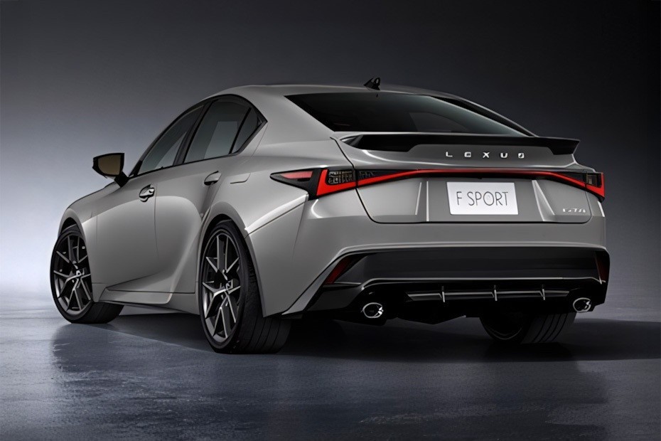Lexus IS rear design with LED light bar