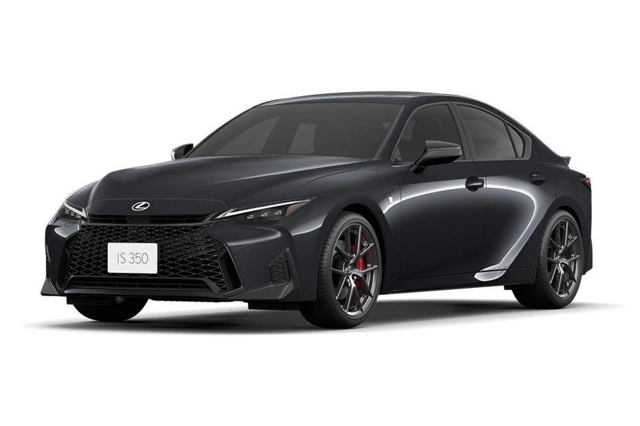 Lexus IS 350 black sedan front side view