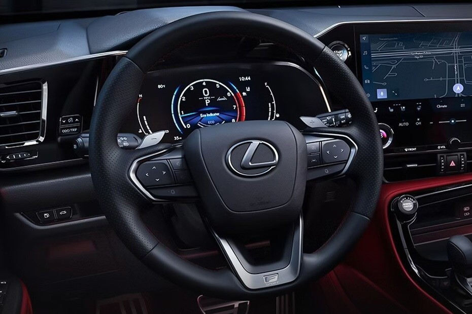 Lexus IS driver cockpit with digital display