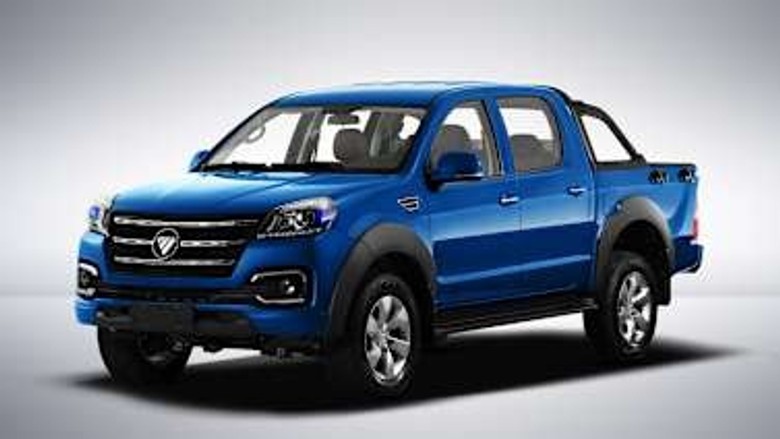 Foton Tunland side view in blue color