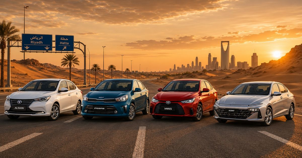 Changan Alsvin vs Toyota Yaris vs Kia Pegas vs Hyundai Accent: Best Budget Sedan Comparison in Saudi Arabia 2025