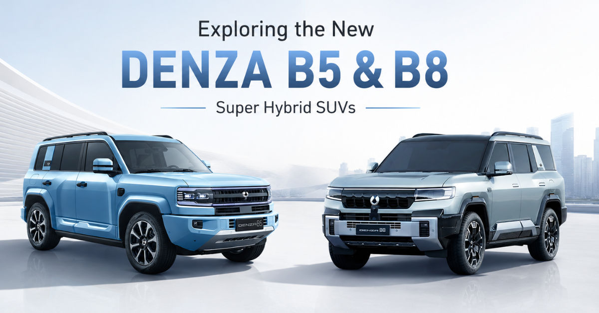 Exploring the New DENZA B5 and B8 Super Hybrid SUVs
