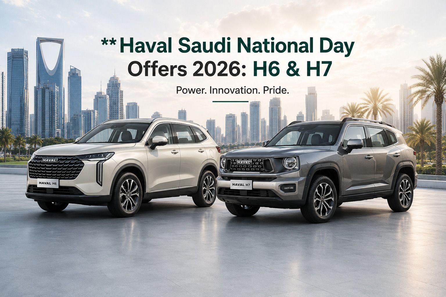 Haval Saudi National Day Offers 2026: H6 &amp; H7 Installments from SAR 1,080