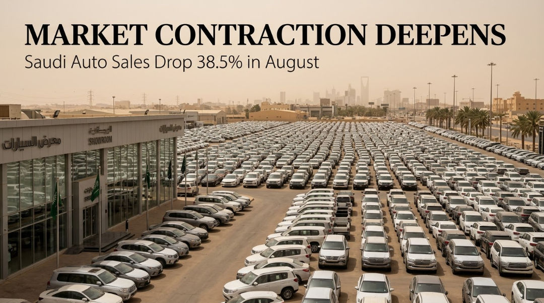 Market Contraction Deepens: Saudi Auto Sales Drop 38.5% in August 