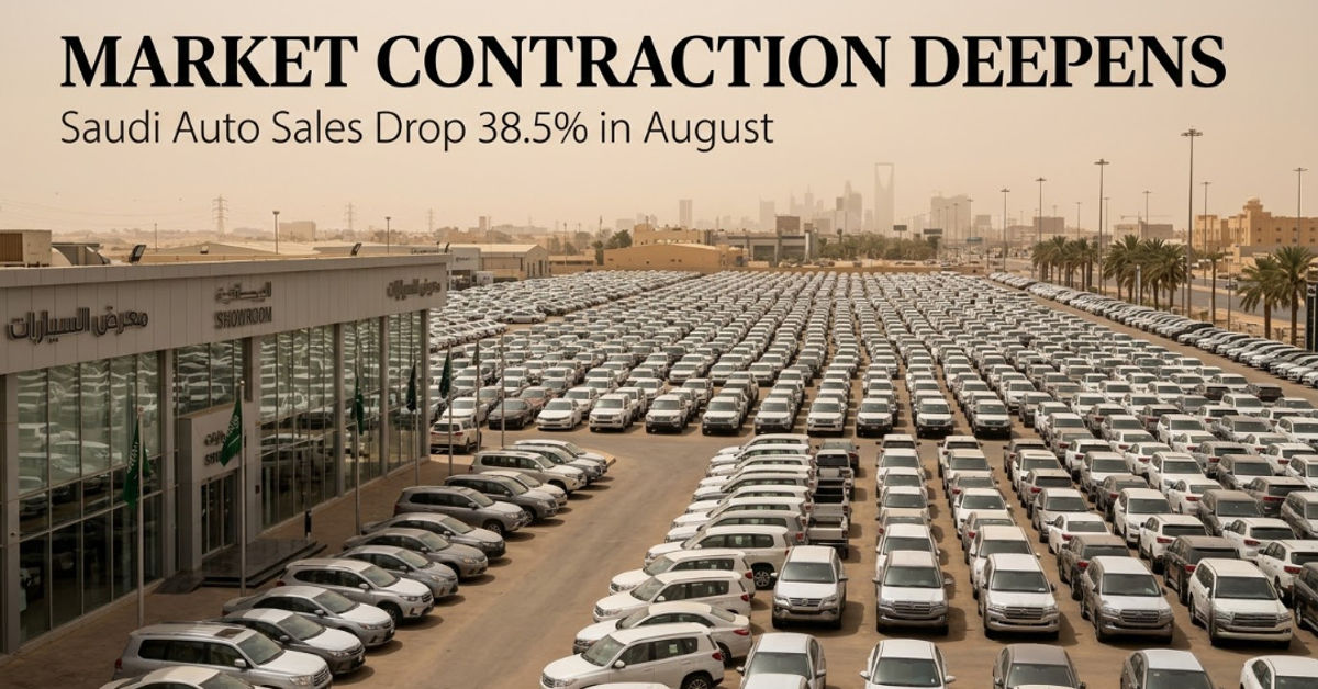 Market Contraction Deepens: Saudi Auto Sales Drop 38.5% in August 