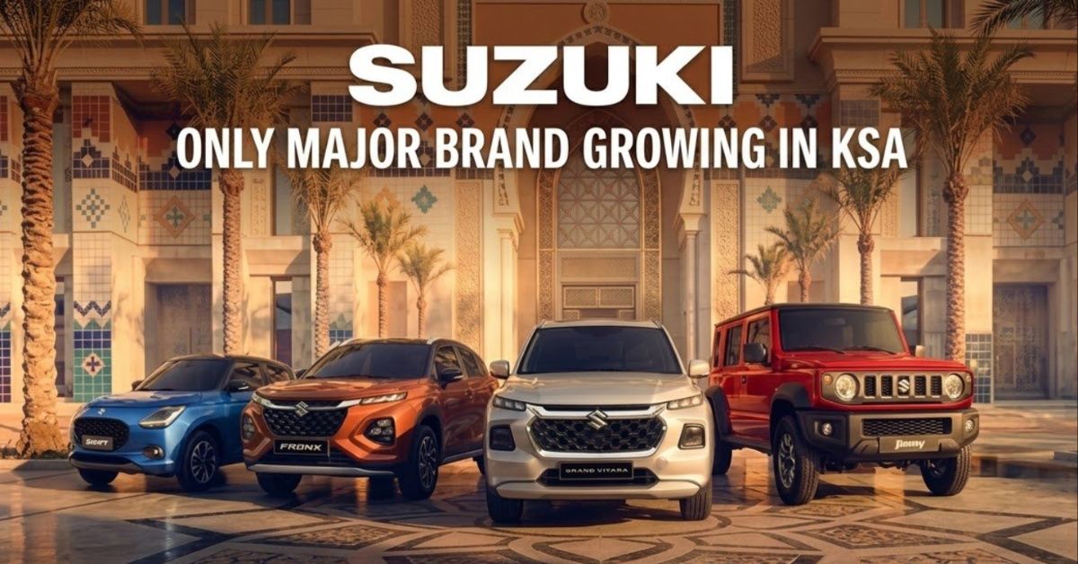 Suzuki Only Major Brand Growing in KSA