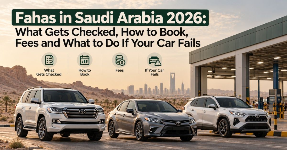 Fahas in Saudi Arabia 2026: What Gets Checked, How to Book, Fees and What to Do If Your Car Fails